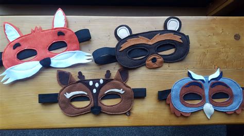 diy felt mask|diy woodland felt masks.